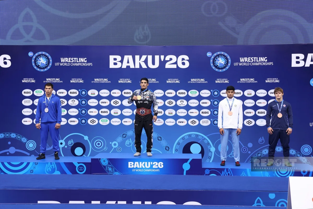 Dünya çempionatı: Gümüş medal qazanan İsfahan Həsənov mükafatlandırıldı